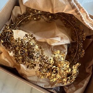 Jennifer Behr Gold Floral Hairpiece